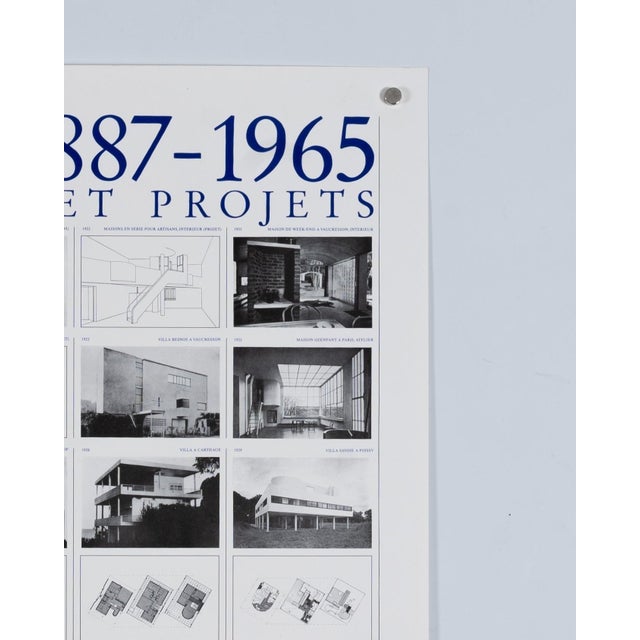 Paper Le Corbusier Exhibition Poster, 1987 For Sale - Image 7 of 9