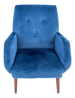 Vintage Velvet Armchair, 1950s