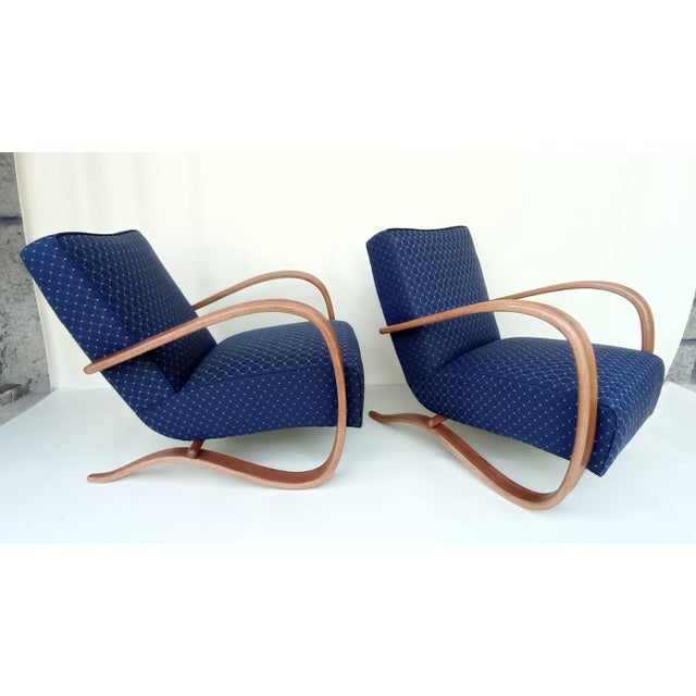 H-269 Chairs by Jindrich Halabala for Up Zavody, 1930s, Set of 2 For Sale - Image 3 of 14