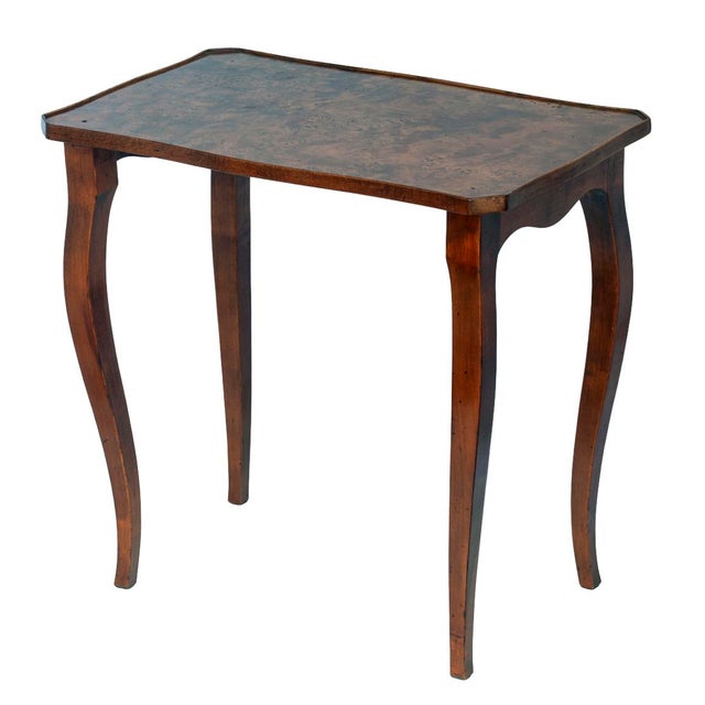 Set of 3, Antique Italian Burl WoodNesting Tables For Sale - Image 9 of 14