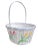 Vintage Hand Painted Tulip Easter Basket With Handle For Sale - Image 9 of 14