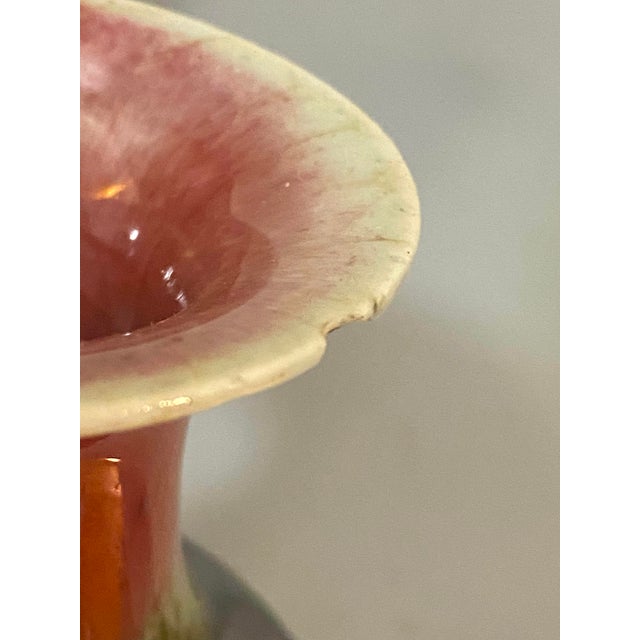 Set of Three! Colorful Ombre Flambé Glazed Chinese Porcelain Vases For Sale - Image 11 of 13
