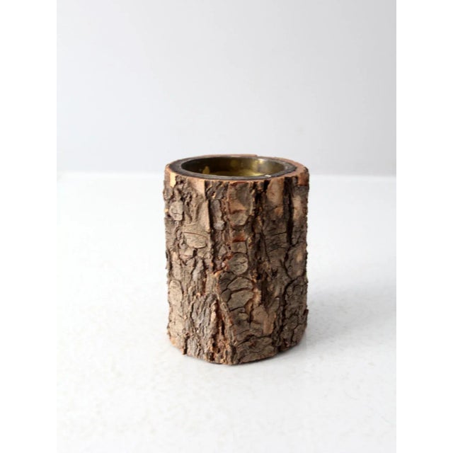 Vintage Rustic Log Bowl For Sale - Image 6 of 8