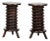 French Elm Corkscrew Side Tables, 1900, Set of 2 For Sale