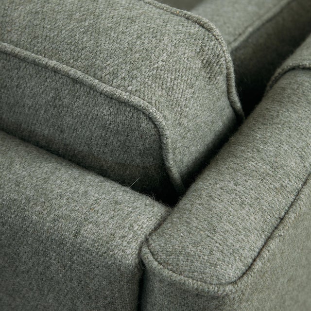 Mid-Century Cherry Wood Three-Seater Sofa For Sale - Image 4 of 17