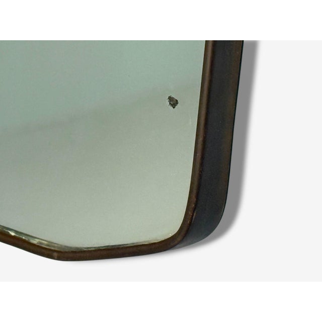 Italian Modern, Brass, Glass, Wall Mirror, Italy, 1950s For Sale In New York - Image 6 of 6