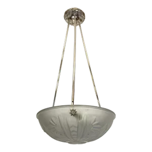 French Art Deco Chandelier in the Manner of Degue