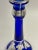 Silver Overlay Colbalt Blue Grape and Leaf Candlestick Candle Holders - A Pair For Sale - Image 9 of 10