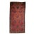 Antique Persian Sarouk Lilian Area Rug, Handwoven Allover Floral Pattern, Red & Navy, 2’ X 4’ For Sale
