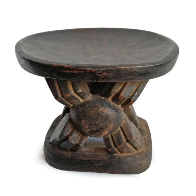 Authentic vintage hand carved Bamileke tribal wood stool. Masterfully crafted from one piece of indigenous wood....