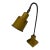1940s French Metal Tole Mustard Desk Lamp With Toleware Paint & Shade For Sale