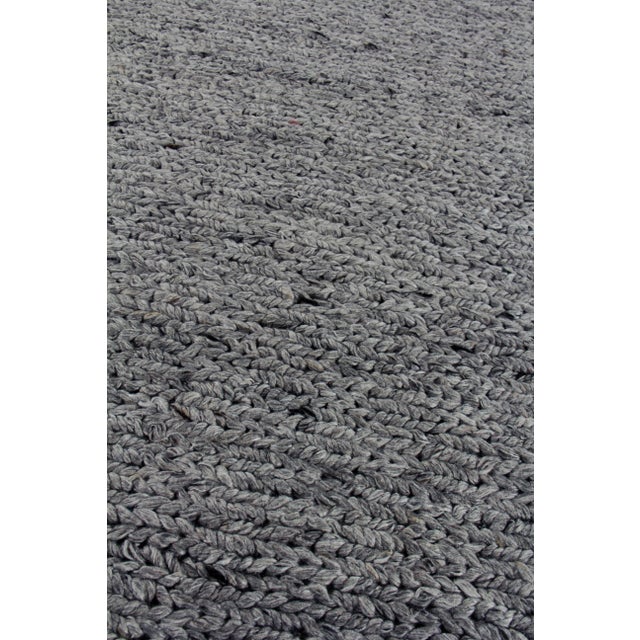 James Hand loom Wool/Polyester Gray Rug-10'x14" For Sale - Image 4 of 7