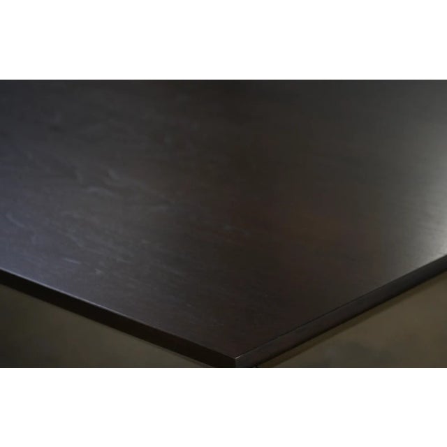 Wood Glass Top Restoration Hardware Modern Arles Dining Table For Sale - Image 7 of 11