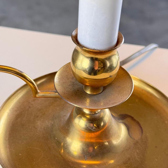 Brass Bouillotte Table Lamp with Adjustable Shade, Italy, 1940s For Sale - Image 14 of 17