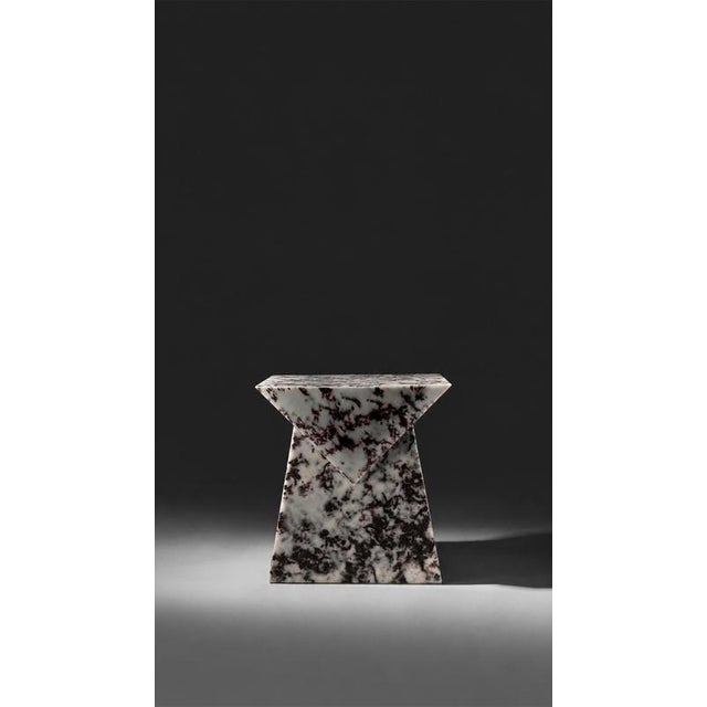 Marlene Stool in Epoxy Resin & Leather Fragments by WeDO Dimensions: D 43 x W 45 x H 45 cm. Materials: Epoxy resin and...