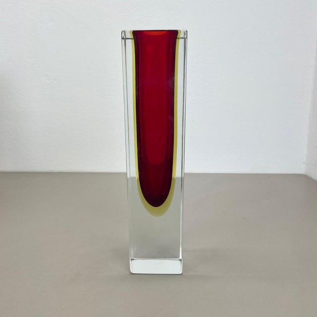 Article: Murano glass vase Origin: Murano, Italy Design: Flavio Poli Decade: 1970s This original vintage glass vases was...