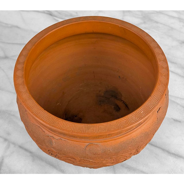 Antique Japanese Redware Dragon Planter Jardiniere For Sale - Image 6 of 9