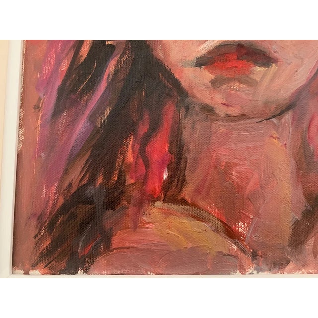 Late 20th Century Bruno Paoli "Cassola in May" Original Italian Modern Figurative Portrait, 20th Century Florence Italy Fine Art Painting, Oil on Canvas, 24x21.5" For Sale - Image 5 of 8