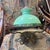 Glass Antique Art Nouveau Bronze Pendant Light with Foliage, 1920s For Sale - Image 7 of 12