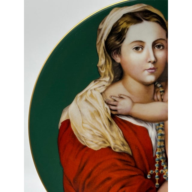 Ceramic Vintage Ch Field Haviland Limoges Madonna & Child Decorative Plate, 1653 of 7500 For Sale - Image 7 of 13