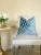 Contemporary Mediterranean Maze Velvet Throw Pillow With Feather Down Insert For Sale - Image 3 of 3
