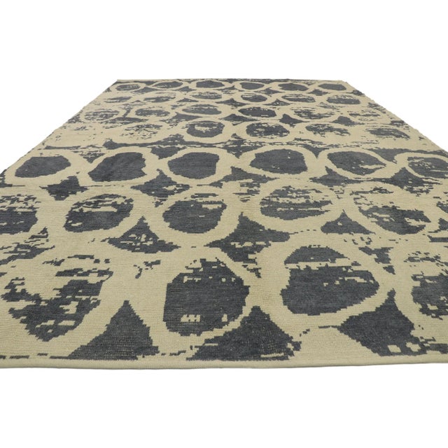 Abstract Moroccan Style Area Rug - 09'11 X 14'02 For Sale - Image 3 of 10