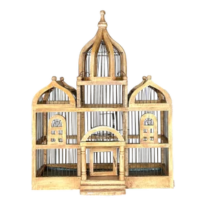 Vintage Boho Wooden Bird Cage