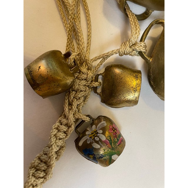 Rustic European Vintage Hand Painted Cowbells From Lichtenstein For Sale - Image 3 of 7