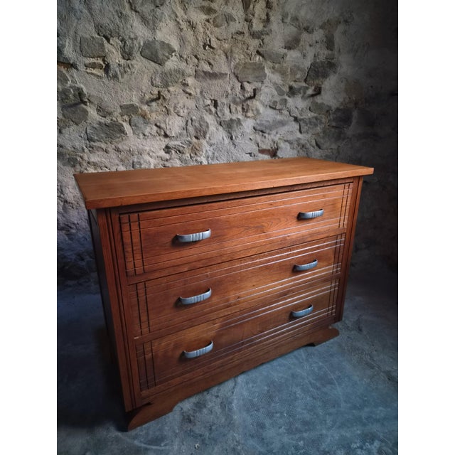 Art Deco French Oak Chest of Drawers, 1920s For Sale - Image 14 of 18