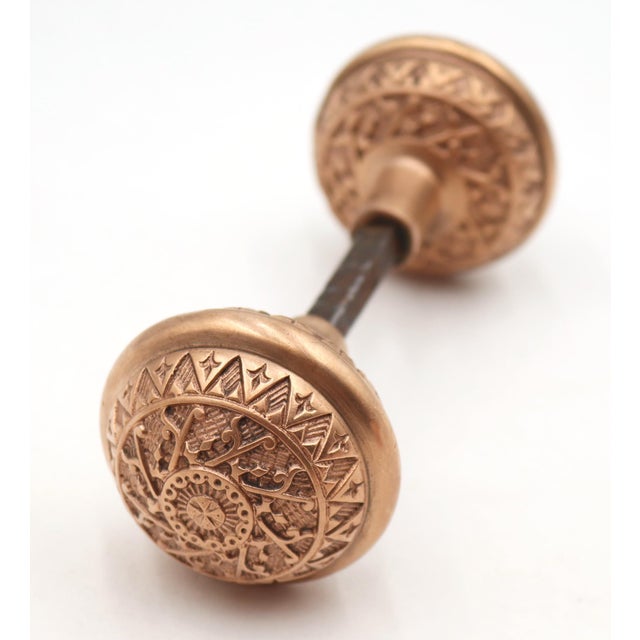Pair of Reading Polished Bronze Windsor Door Knobs For Sale - Image 4 of 6