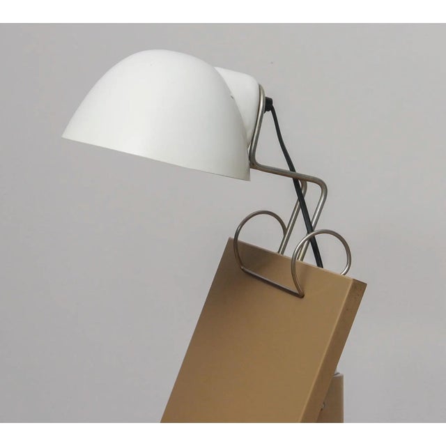 Falkenbergs Belysning White Table Lamp With Tablet / Book Stand Attributed to Falkenberg Belysning, 1960s For Sale - Image 4 of 6