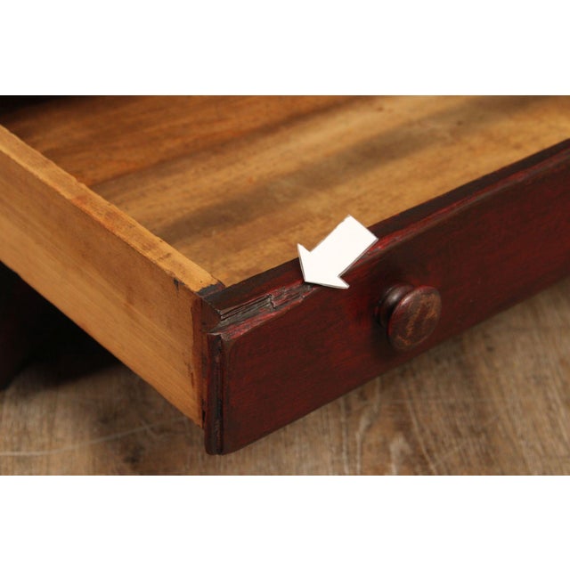 Wood Antique Folk Art Painted Blanket Chest For Sale - Image 7 of 12