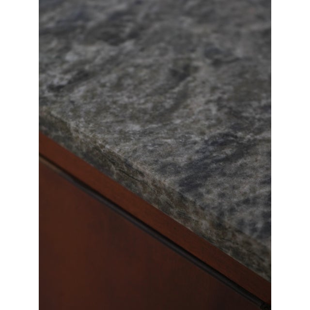 French Style 2 Door 1 Drawer Marble Top Pot Cabinet For Sale - Image 9 of 17