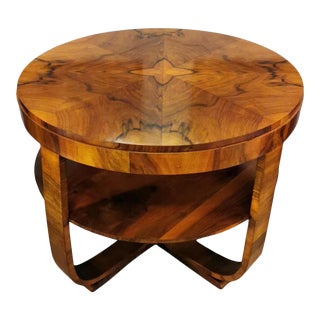 Art Deco Walnut Coffee Table For Sale