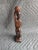 Mid Century Hand Carved Wooden Man With drum On Head 3in x 1.5inx 10.75in