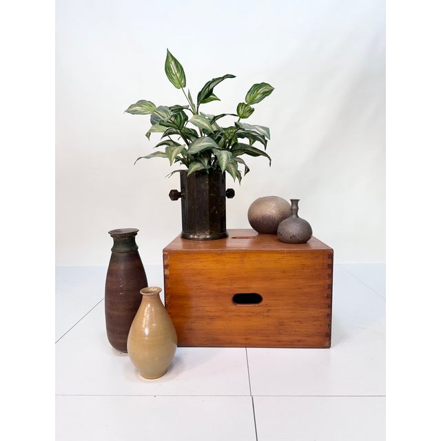 Large Antique Art Deco Wine Cooler in Patinated Brass from MUQ - Metallwarenfabrik Union Quedlinburg, Germany, 1920s For Sale - Image 16 of 18