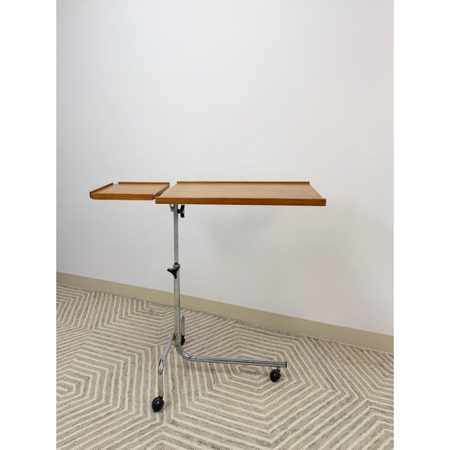 This clever and beautifully crafted Danish teak rolling music stand is a wonderfully versatile mid-century modern find....