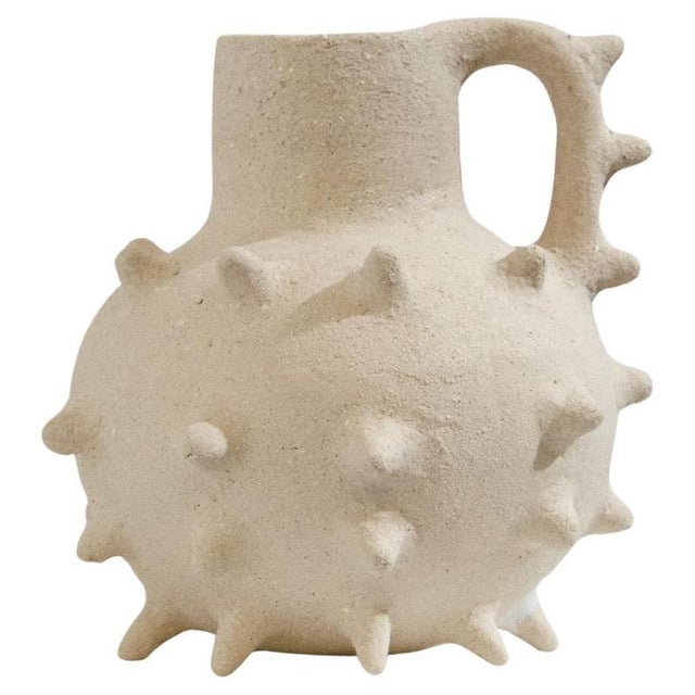 The Beige Sandstone Vase by Lou Thomas For Sale - Image 6 of 6