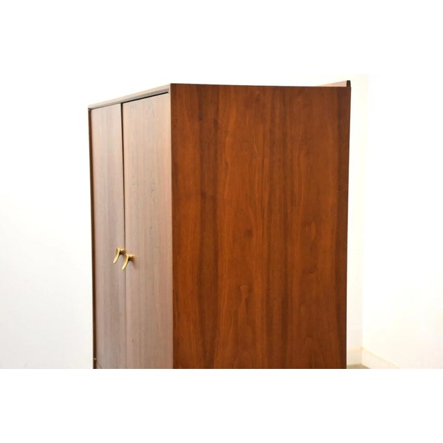 1960s Walnut Armoire Dresser For Sale - Image 5 of 12