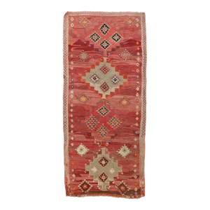 Mid 20th Century Vintage Turkish Kars Kilim Rug