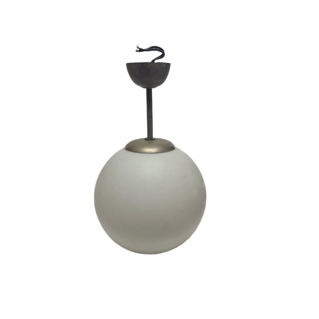 Art Deco Communist Pendant Lamp, Poland, 1960s For Sale - Image 14 of 15