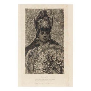 Félicien Rops, Pallas, 1874, Etching For Sale