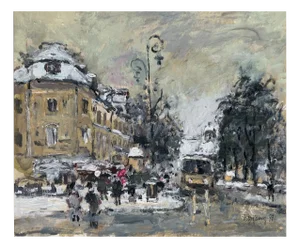 Magdalena Spasowicz, Warsaw, Krakowskie Przedmieście, 1999, Oil & Oil on Board