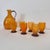 Orange 20th Century Art Deco Liquor Set with Jug and Glasses from Daum Crystal, France, 1940s, Set of 7 For Sale - Image 8 of 18