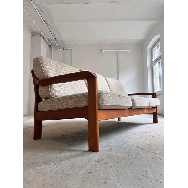 3-Seater Sofa in Teak and Wool, Denmark, 1960s For Sale - Image 11 of 11