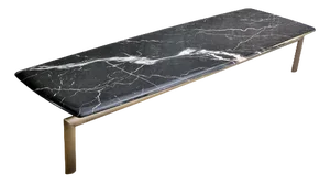 Sasso 200 Statuario Marble and Light Bronze Metal Coffee Table by Casa Casati