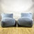 Milano Indoor Armchairs in Turquoise Linen from Trimer, Set of 2 For Sale - Image 4 of 9