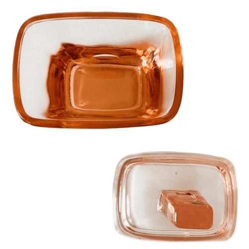 Early 20th Century Art Deco Jewelry Box in Pink Pressed Glass from Rosaline Scailmont, 1930s For Sale - Image 5 of 6