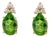 Natural Tourmaline Diamond Earrings 14k Gold 1.87 TCW Certified For Sale
