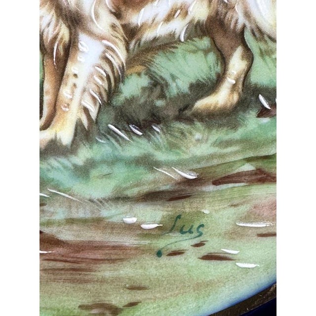 Baroque Porcelain Plate by A. P. Andre Prevot, Limoges, France, 1950s For Sale - Image 3 of 10